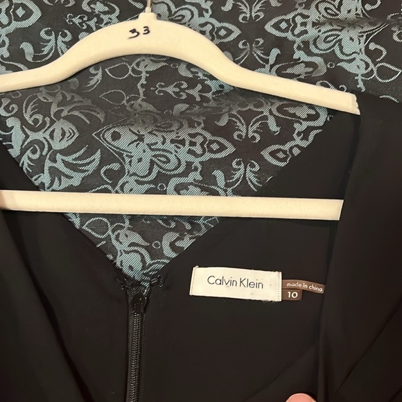 CALVIN KLEIN WOMENS Elegant Black Dress, size 10 - Picture 5 of 8